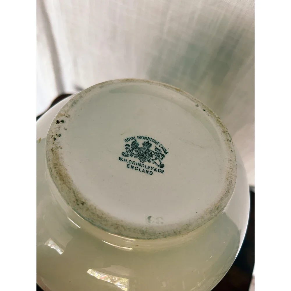 Antique WH Grindley Royal Ironstone White Pitcher 1891-1914